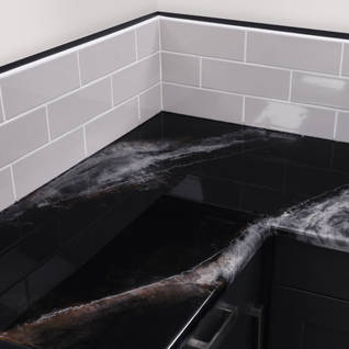 Cosmic Black Granite Countertop Kit Thumbnail